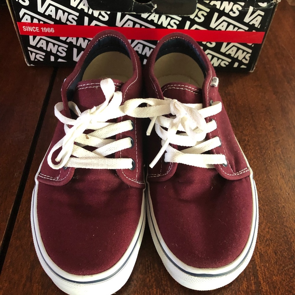 Burgundy Vulcanized Vans